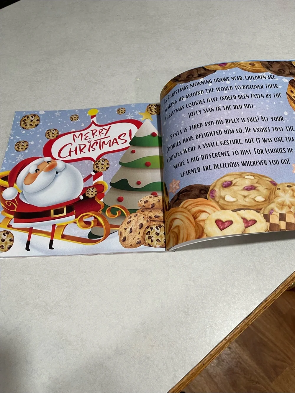 Christmas Cookies for Santa Holiday Party Sign - Blue